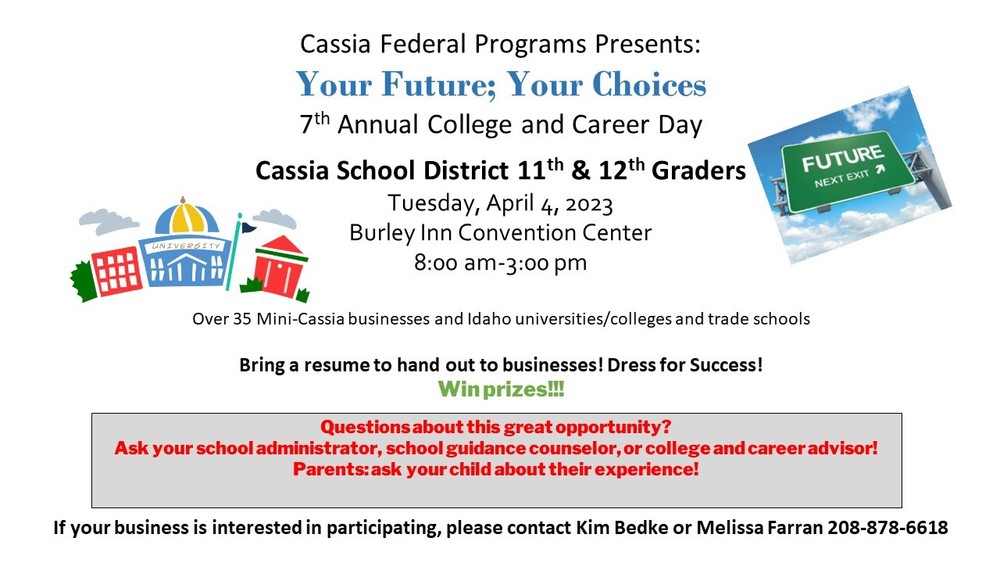 Cassia Federal Programs 7th Annual College and Career Day