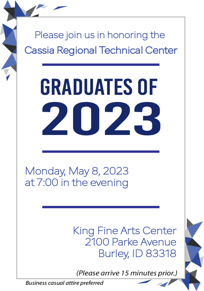 CRTC graduation ceremony invite 2023